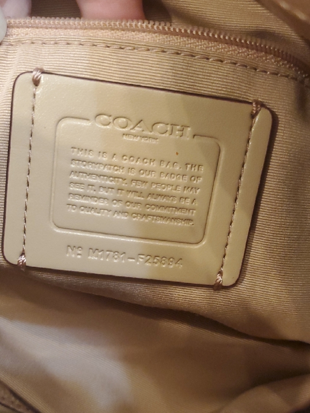 Coach Pebbled Leather Shoulder Bag Purse in Blush/Nude - Picture 12 of 16